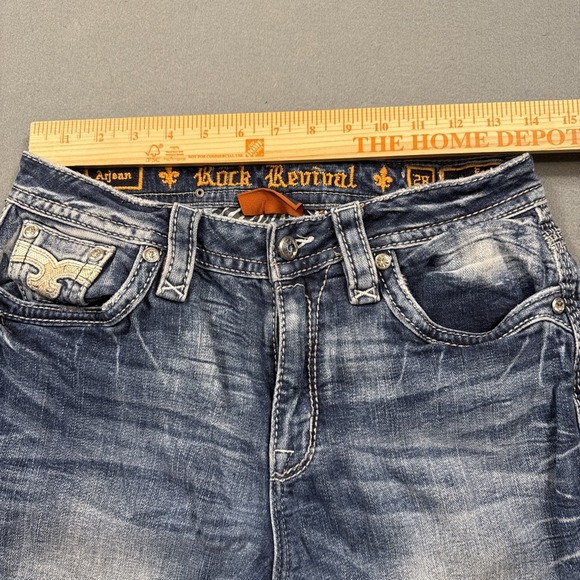 Rock Revival Arjean Easy Ankle Skinny Jeans Buckle Womens 28 Stretch RHINESTONE - Picture 11 of 13